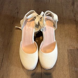J. CREW wedge heeled espadrilles